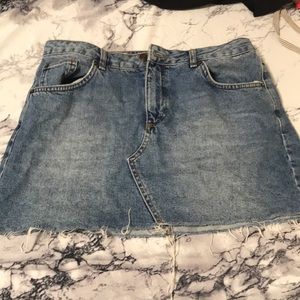 Mini denim skirt